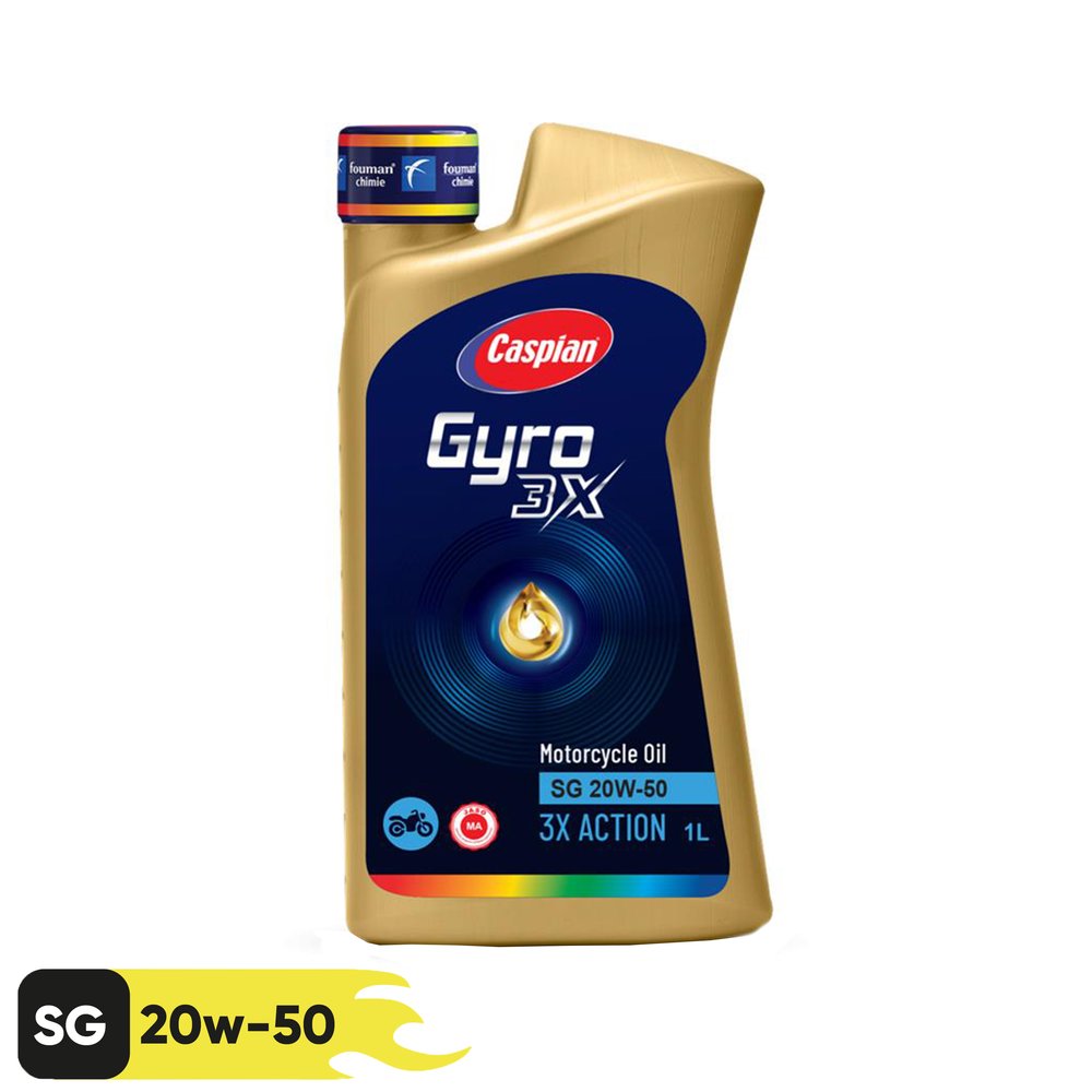 روغن موتورسیکلت کاسپین مدل SG-20W-50 حجم 1 لیتر